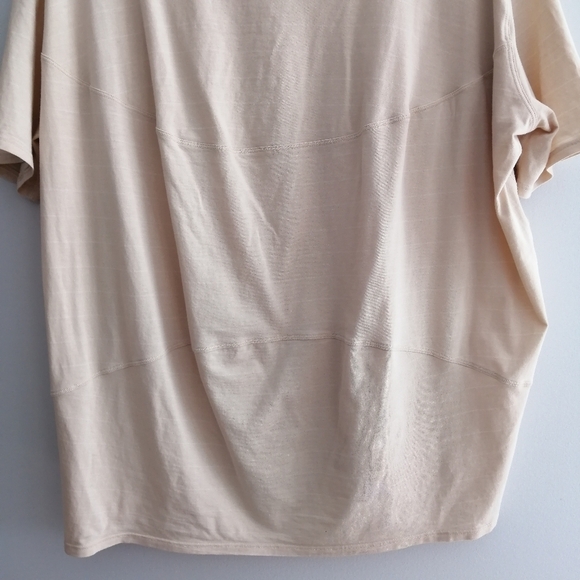 Lululemon Back in Action Short Sleeve Pima Cotton T-Shirt Stripe Prosecco Size 8 - Picture 7 of 15